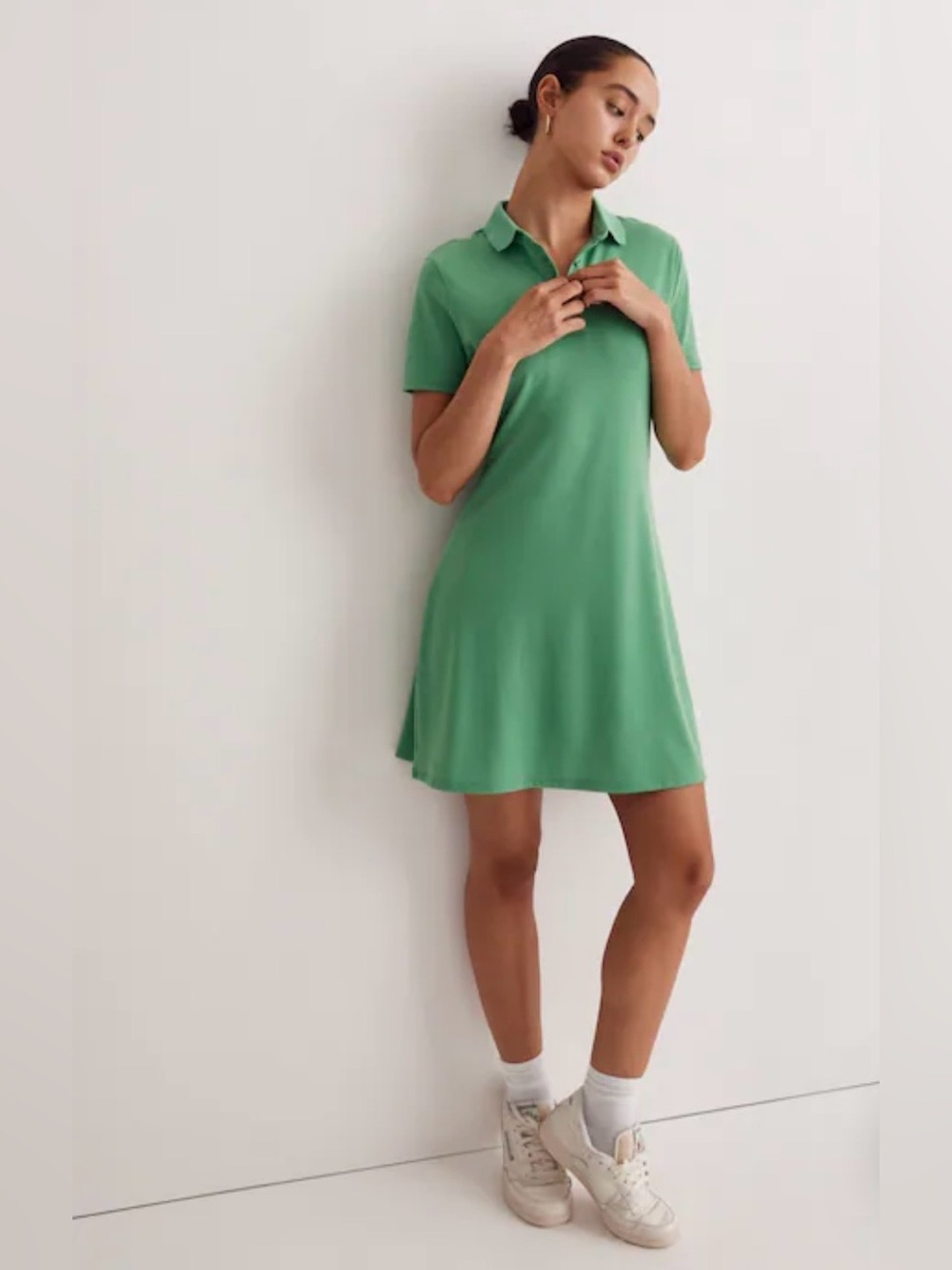 Like new Outdoor Voices Birdie Polo Dress Kelly green pickleball size S preppy